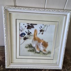 Cute Framed Cat Kitten Picture