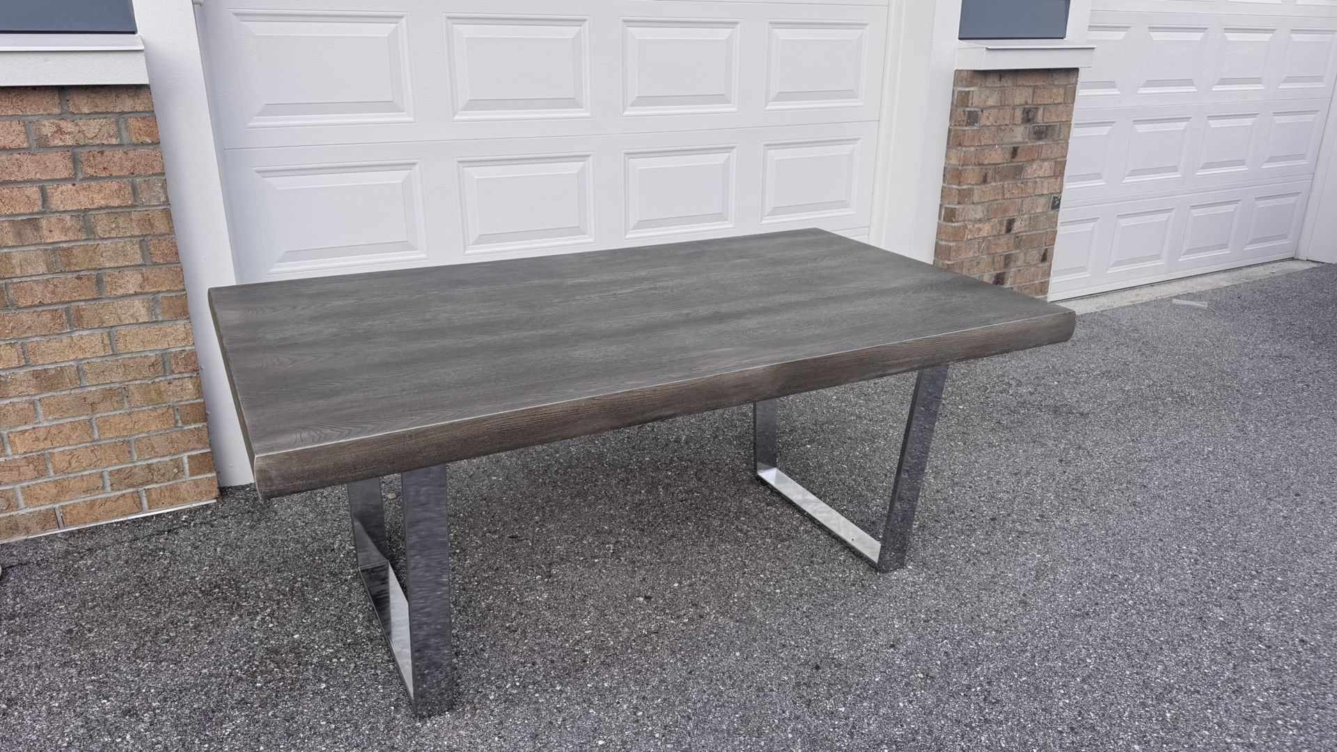 Large Dining Table – Solid Wood Top & Steel Legs