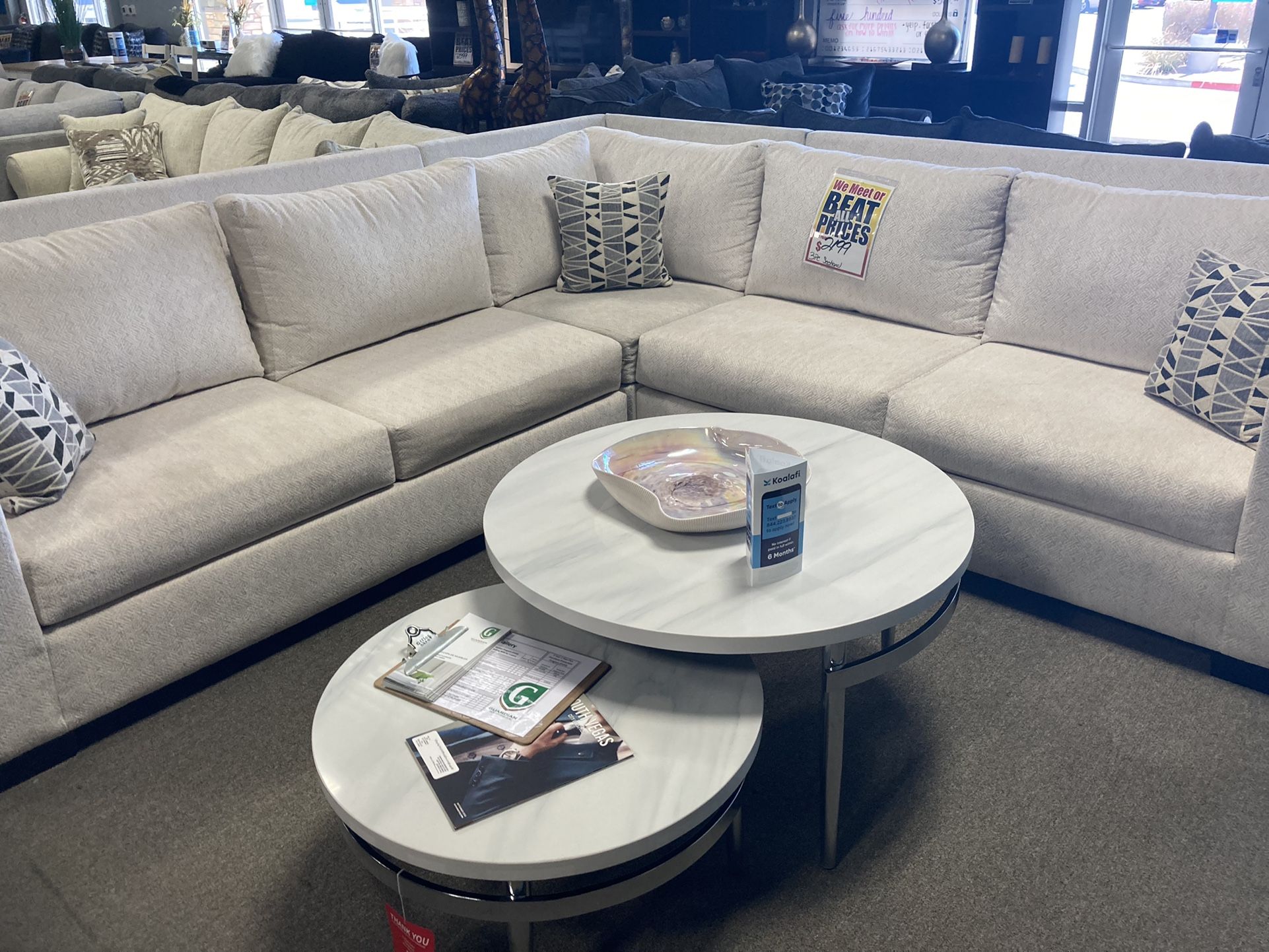 Gorgeous Sectional 🤍 Simple Financing Options 😁 Free Delivery 📦