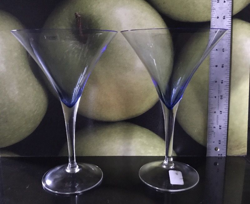 KROSNO POLAND CRATE & BARREL MARTINI COCKTAIL GLASSES