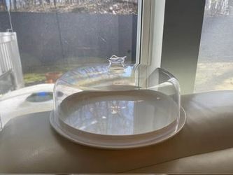 Clear Cake Stand with Dome Lid – Elegant Serving Tray (Made in Italy) 10-12 inches