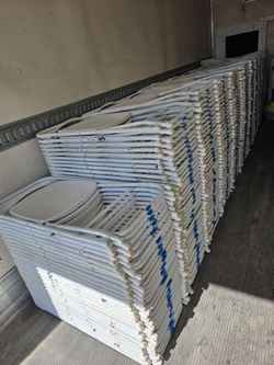 Plastic chairs /rectangle tables and round tables for sale