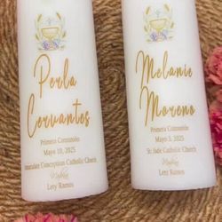 Velas Personalizadas Bautizo, Primera Comunion, Confirmacion, Novenario Etc