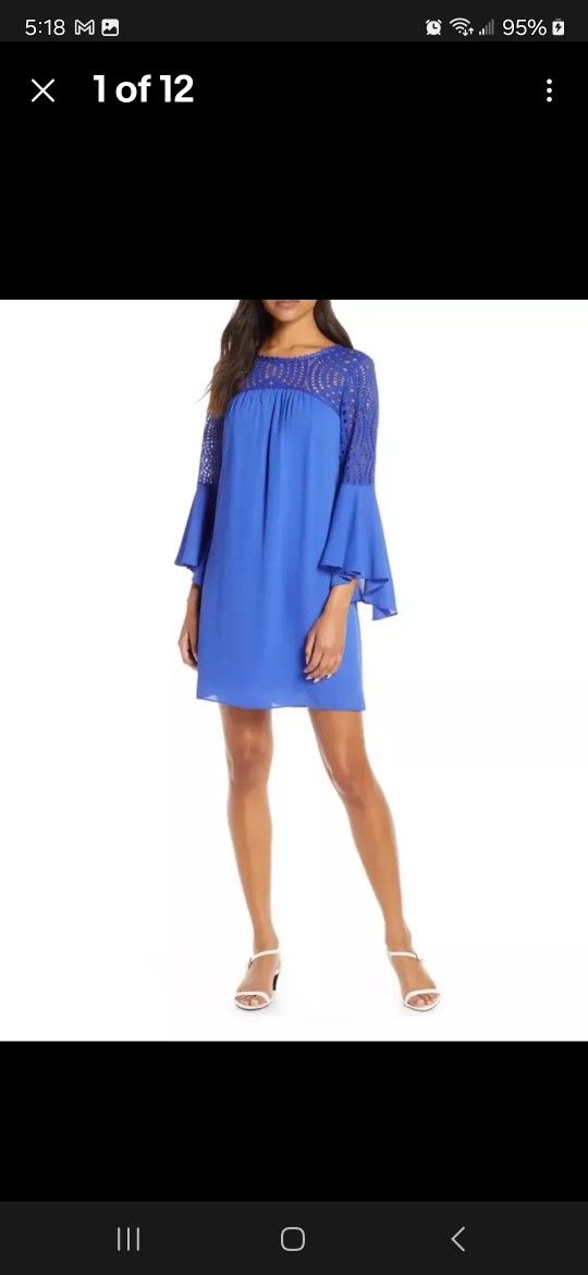 NWT Lilly Pulitzer NEW Amenna Shift Dress Royal Purple Blue Size 00 XS MSRP $198