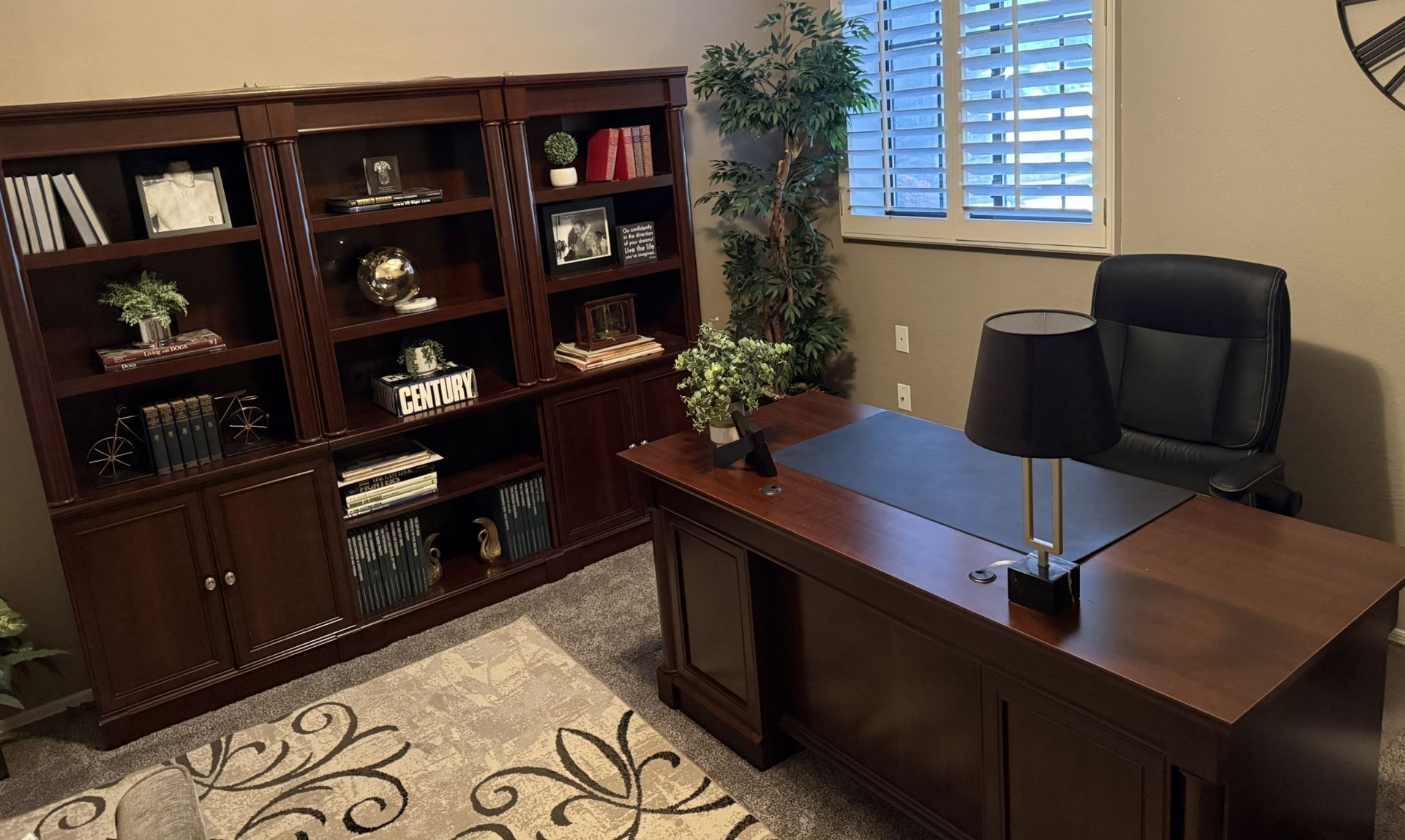 Desk and Matching Bookcases