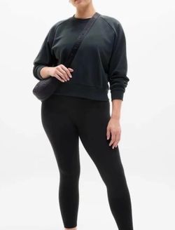 Black High-Rise Polyester Leggings