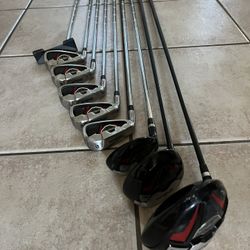 Wilson Profile XLS Left Hand Golf Club Set Irons 5,6,7,8,9 Woods #1 & 3 Hybrid Putter