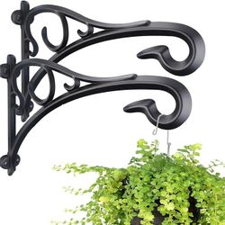 Hanging Plant Bracket,Heavy Duty Artistic Garden Hook (13 Inches/2 Pack) Thicker More Durable Rust-Resistant, for Hanging Bird Feeders,Lanterns,Potted