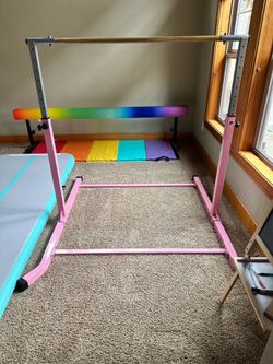 Pink gymnastics bar