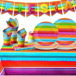 JOYINa 82 PCS Mexican Themed Fiesta Party Decoration Supplies Set