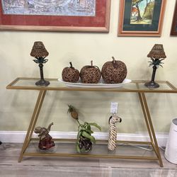 Glass Table Gold & Glass