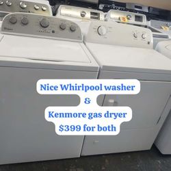 Nice Whirlpool Washer Kenmore Gas Dryer 