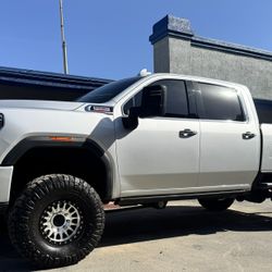 Kmc 445 Impact Black / Ring 17x9 8x180 +0 Offset With Nitto 37x13.50R17 Tires🔥🔥🔥