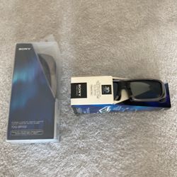 2 Sony 3D Glasses Model:  TDG-BR100 for Bravia HDTV with Alice In Wonderland 3D Disney-Johnny Depp  (New - Sealed)