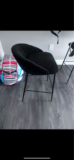 Pair of 2 Black Velvet Stools. $15 EACH! MUST GO BY SATURDAY! MOVING SALE!