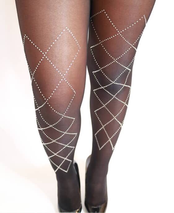 Argyle Rhinestone Stockings