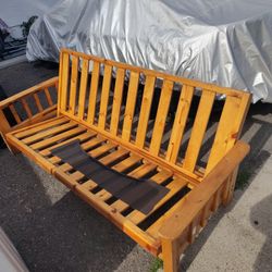 Solid Wood Frame Futon Good Condition