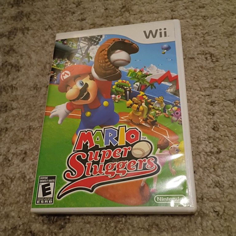 Mario Super Sluggers Nintendo Wii 2008 Authentic Complete CIB