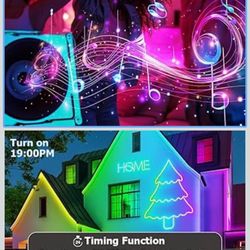 🔥Brand new🔥 16.4ft LED Neon Rope Lights, RGB Plus IC Strip Lights, IP68 Waterproof Flexible Rope Light with APP and Remote Control, Dimmable Neon St