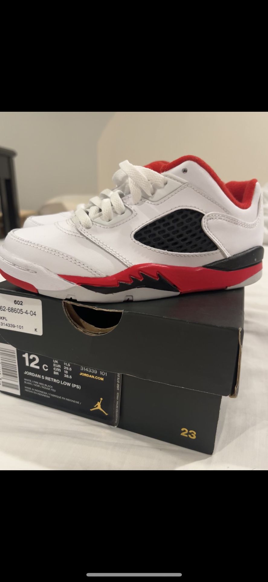 Boys 12C Jordan 5 Retro Lows