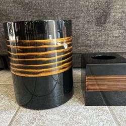 Bathroom Trash Can & Tissue Holder