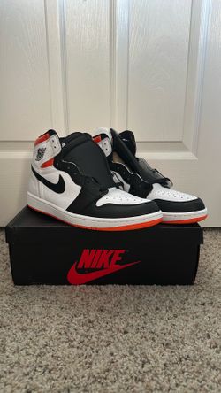 Air Jordan 1 Retro High OG White/Black-Electro Orange DS NEW Size 12