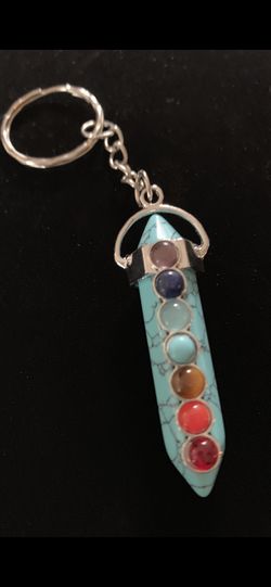 Seven Chakra pendant keychain