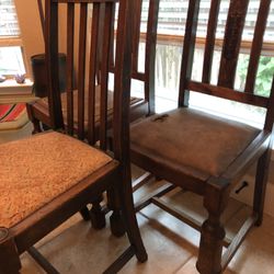 3 Antique Wooden Chairs