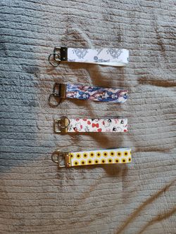 Homemade Faux Leather Key Chains