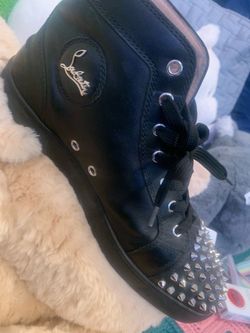 Black louboutin spiked high top men’s size 42 1/2