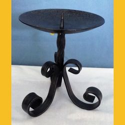

wrought iron candle stand, made in West Germany, 
