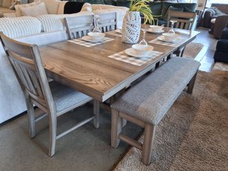Self-storing trestle table and chairs 6PC