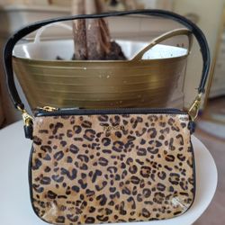 Fossil Leather And Fur Handbag