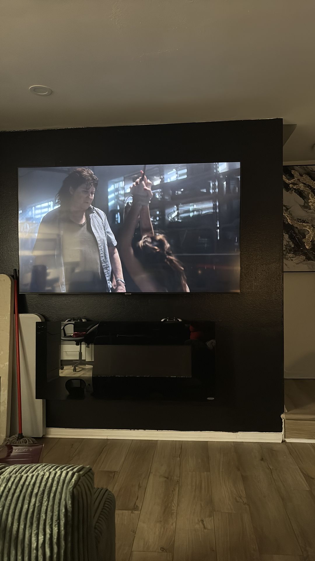 70in TV, Electric Fireplace