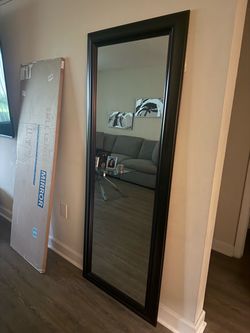 Brown trim full size mirror