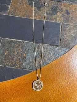 18k Gold Plated Holy Spirit Pendant Cubic Zirconia Necklace 18 Inches