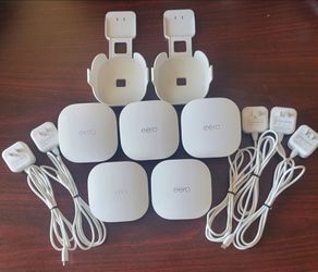 5 pc Amazon eero mesh wifi system - Supports internet plans up to 550 Mbps, Coverage