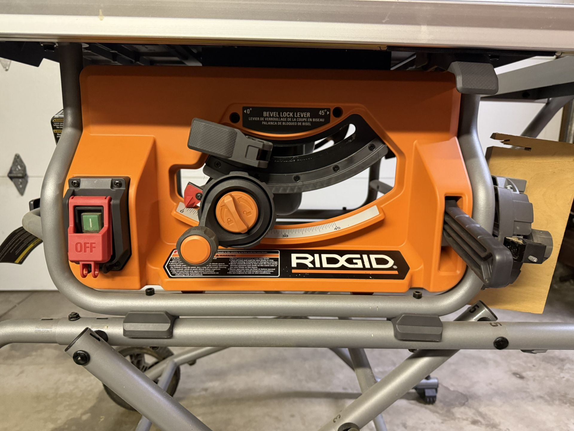 Ridgid Table Saw With Folding Stand