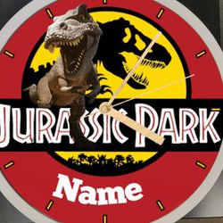 Vintage Jurassic Park Led Dance Lights Clock 