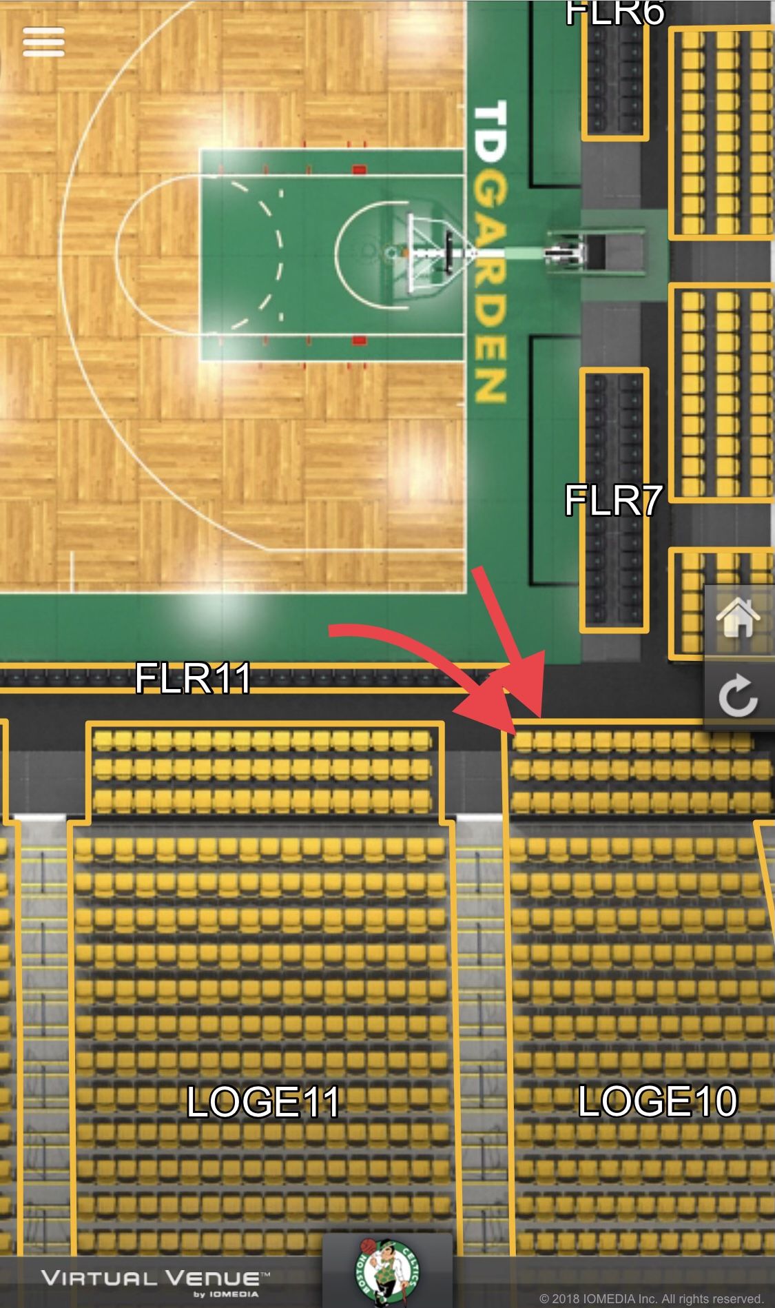Boston Celtics Floor Side Tickets 
