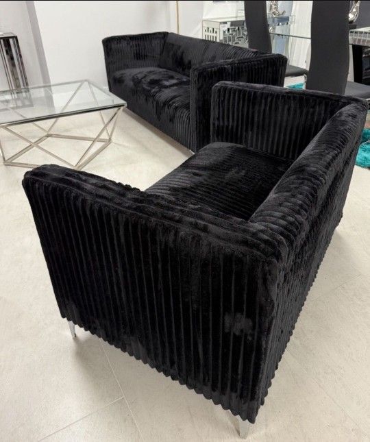 Black Sofa And Loveseat Set NEW financing Available