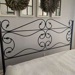 Custom made iron king bed frame.
