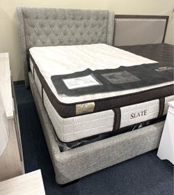 Gray Queen bed frame