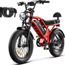 Happyrun G52 750W Electric Bike for Adults, 1500W Peak, 48V 18Ah Battery, 32MPH Max Speed, 68 Mile Range, 20"x4" Fat Tire E-Bike