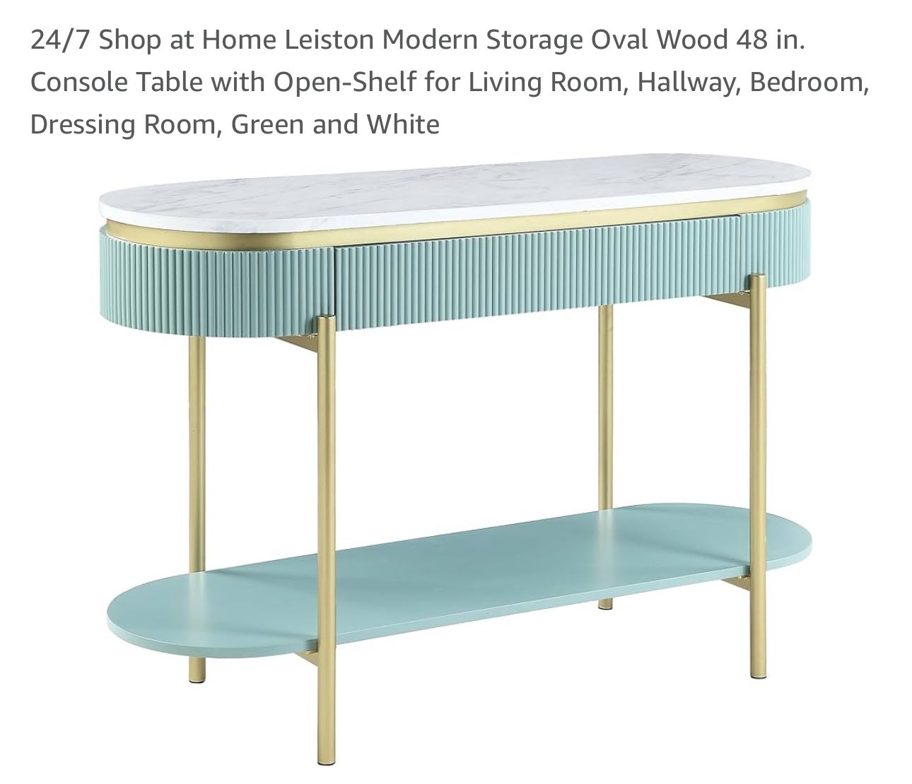 Mint Color Console table