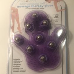 New SPA SAVVY  Massage therapy glove, 360° spinning ball