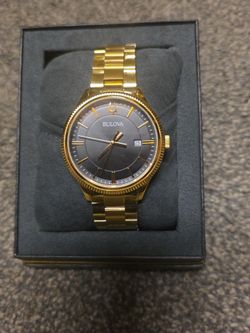 Bulova Men’s Classic Quartz Stainless Steel Watch -Gold