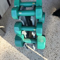 Small Dumbbell Weight Set On Rack 