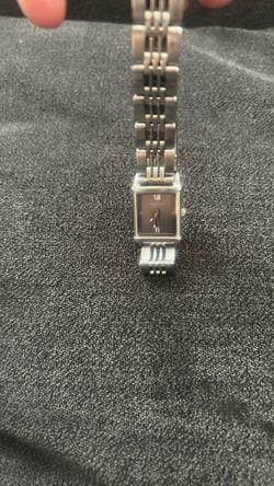 Womens - Silver Kenneth Cole Bracelet Watch Square Dark Dial