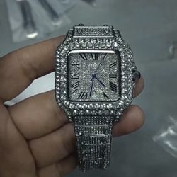 1 Of 1 Moissanite Cartier Watch